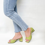 Angela Lime Green Diamond Heel