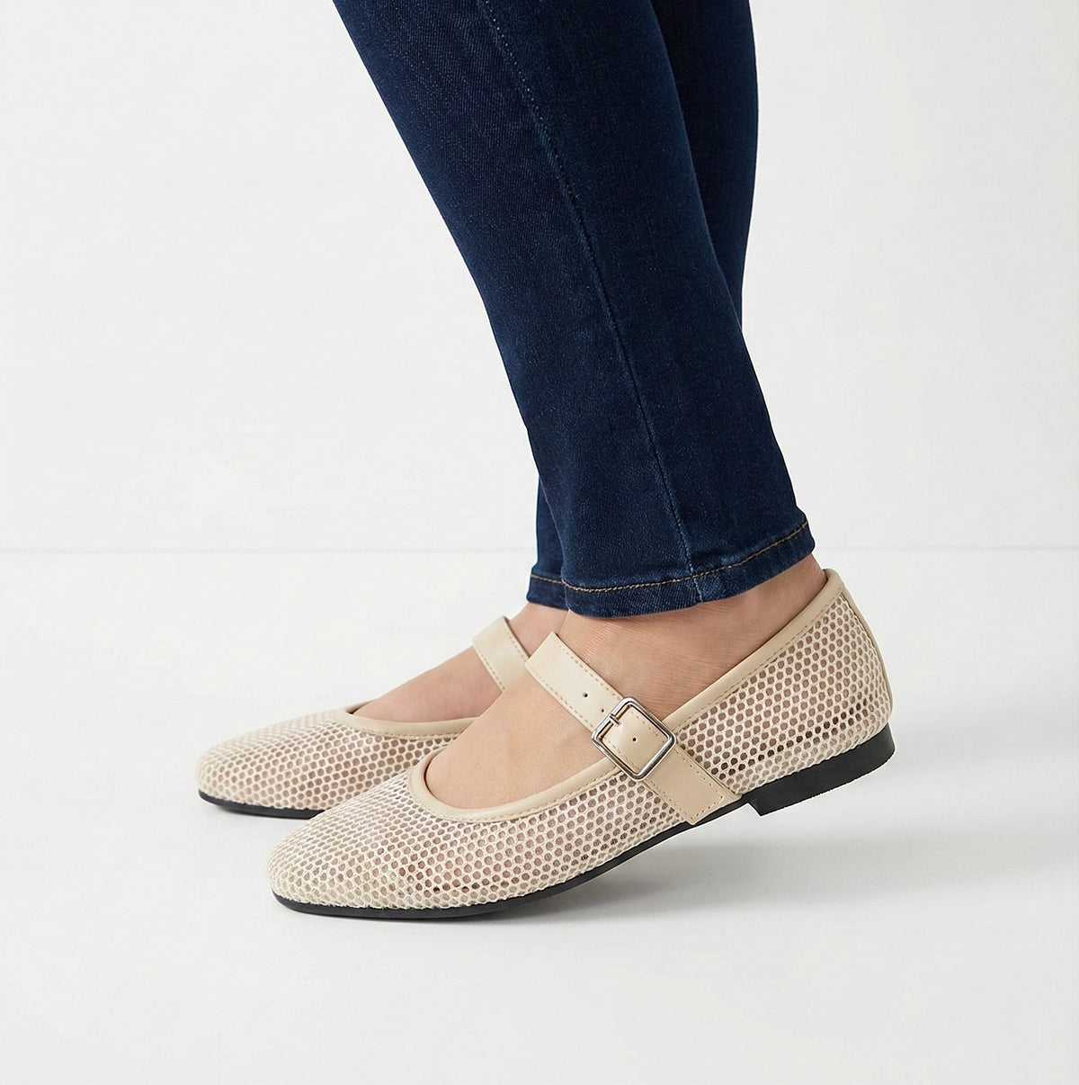 A Zarah Mesh Mary Janes