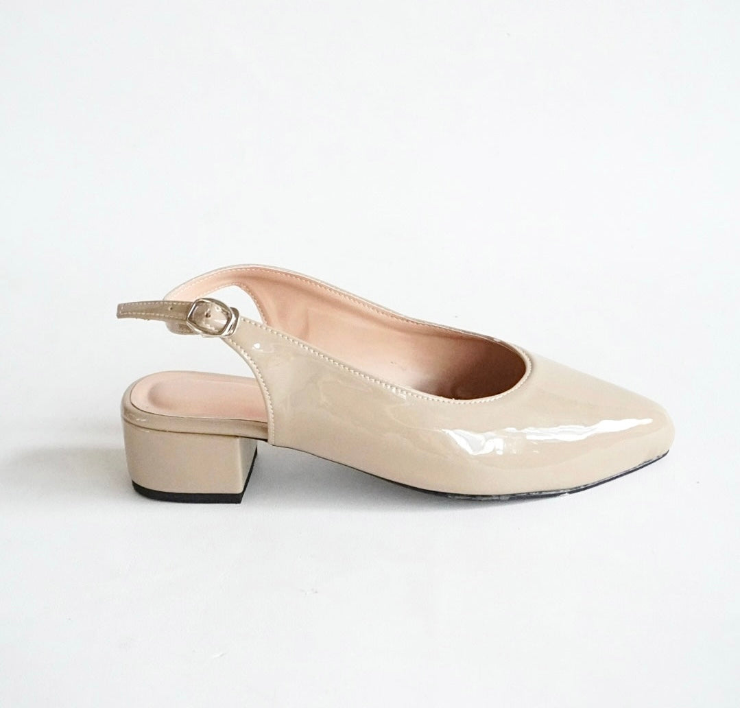 Maria Taupe Glossy 1.5 inch heel