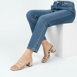 A Rea 3 Strap Leather Sandals