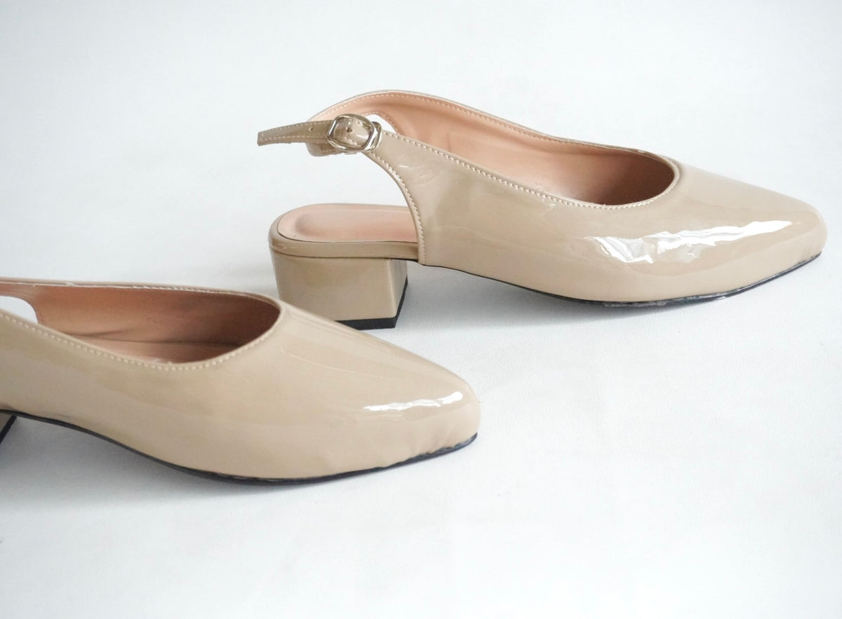 Maria Taupe Glossy 1.5 inch heel