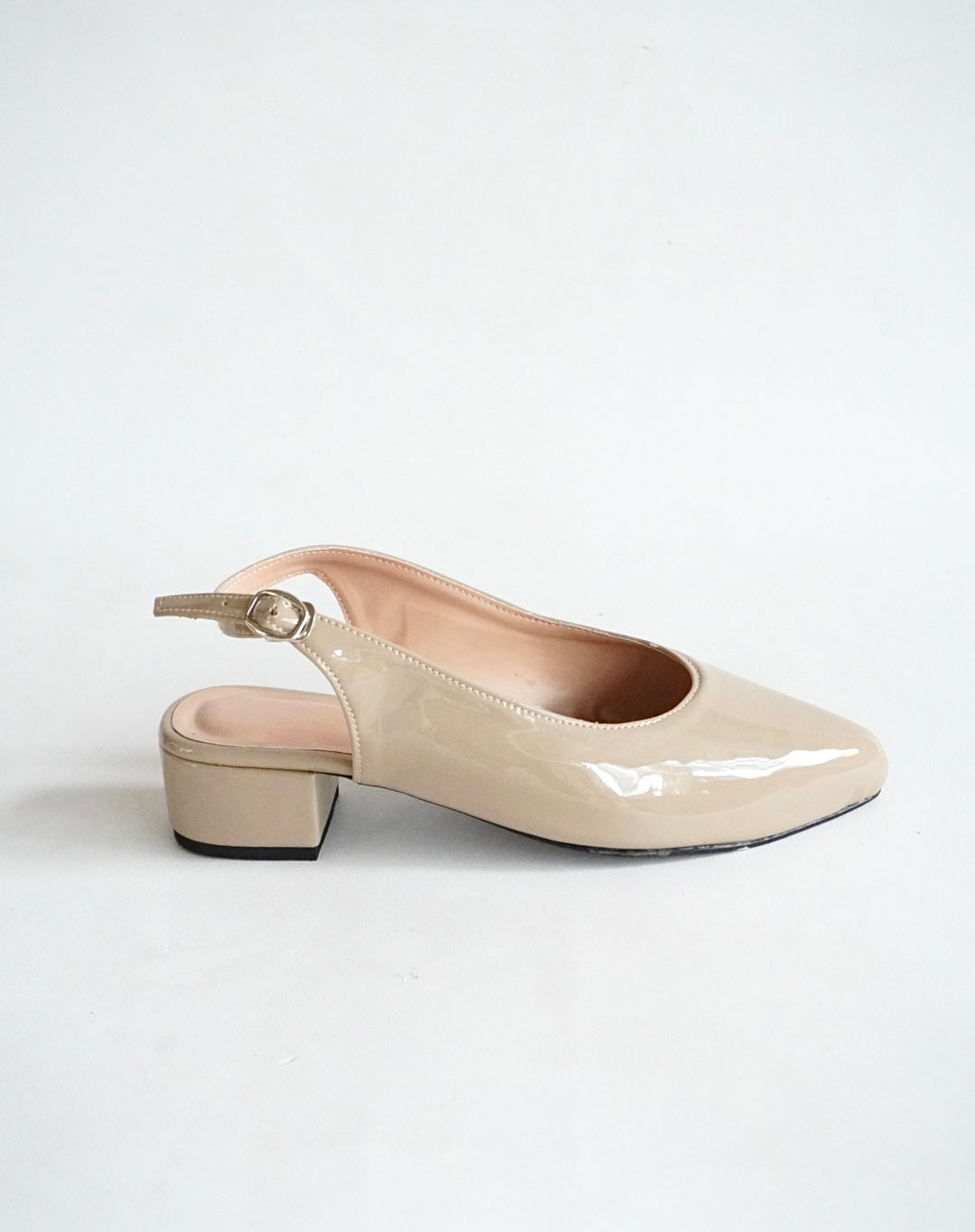 Maria Taupe Glossy 1.5 inch heel