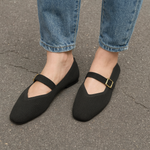 A Via Jade Knitted Mary Janes