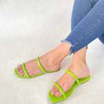 Cassandra Flats Lime Green