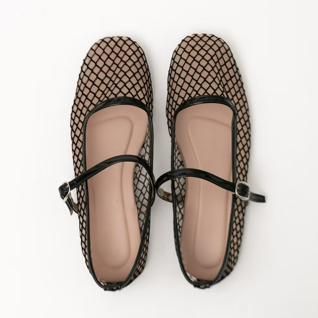 A Zarah Mesh Mary Janes