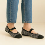 A Via Jade Knitted Mary Janes
