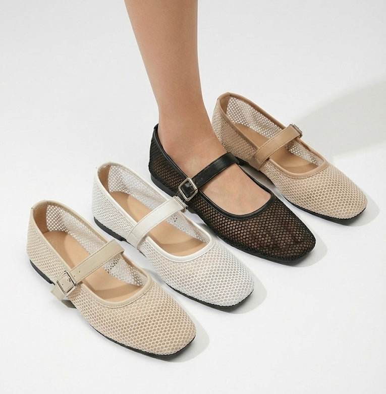 A Zarah Mesh Mary Janes