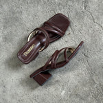 A Alyssa Chunky Strappy Heels