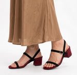 A OLIVIA Leather Heels 2 inch