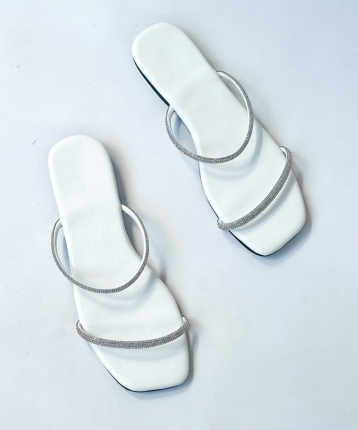 Flats Jewel White