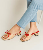 1 Sylvia Beige/Red Combo