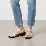 A Kimmy Strappy Sandals 1 inch heel two tone