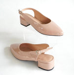 Maria Shoes Beige Glossy 1.5 inch heel