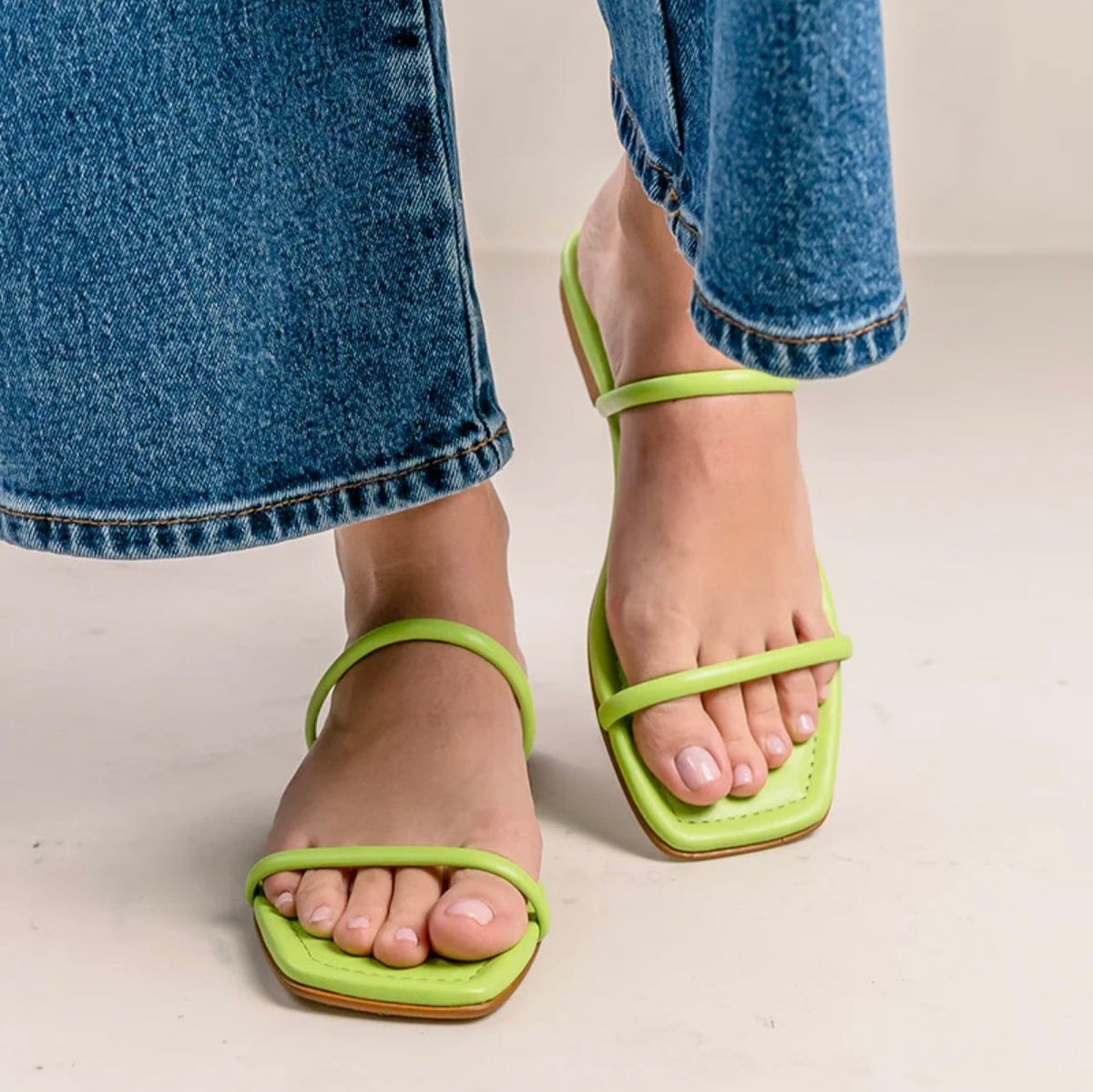 Cassandra Flats Lime Green