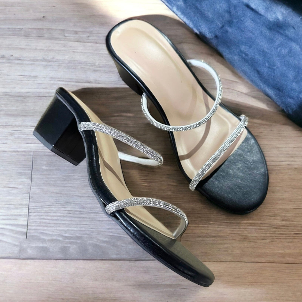 A Crissa Rhinestone Heel