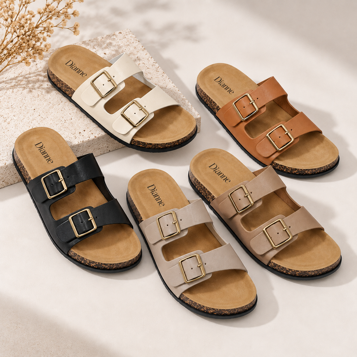 A Slides Karina Buckled Strap