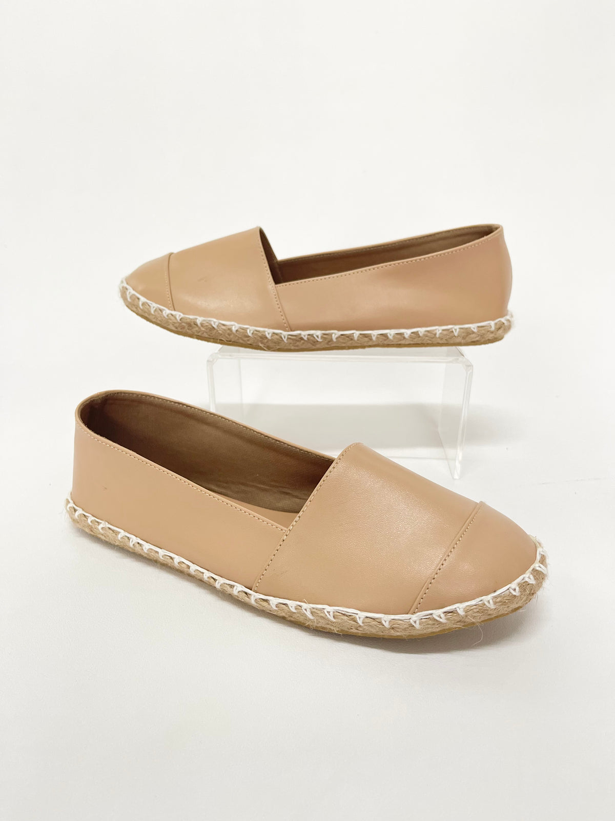 Espadrille Beige Leather