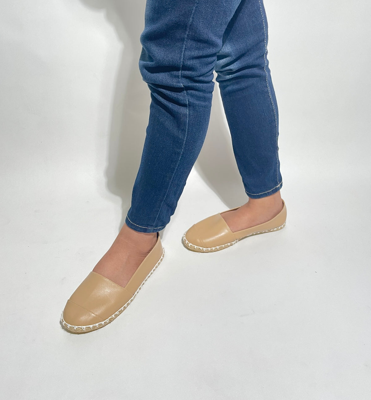 Espadrille Beige Leather