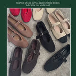 A Via Jade Knitted Mary Janes
