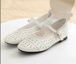 Allana White Laser Cut Leather