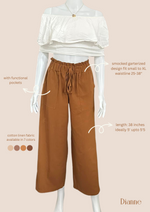 Kelly Wide Leg Pants Linen single price