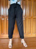 Outfits by Dianne Linen Casual Pants in Black