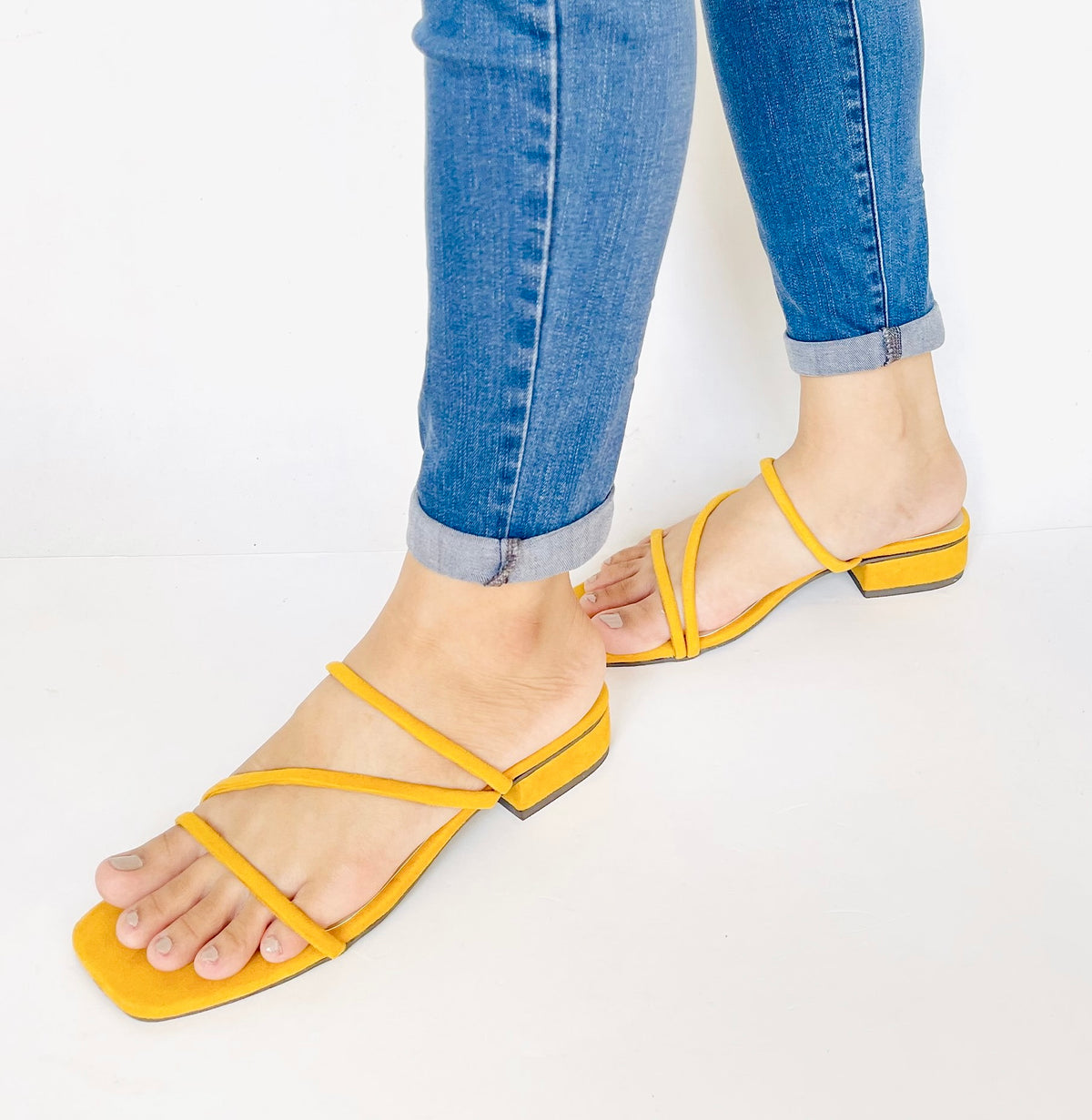 Kristy Yellow Suede size 5,6,10 only