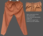 Outfits by Dianne Linen Casual Pants in Rust