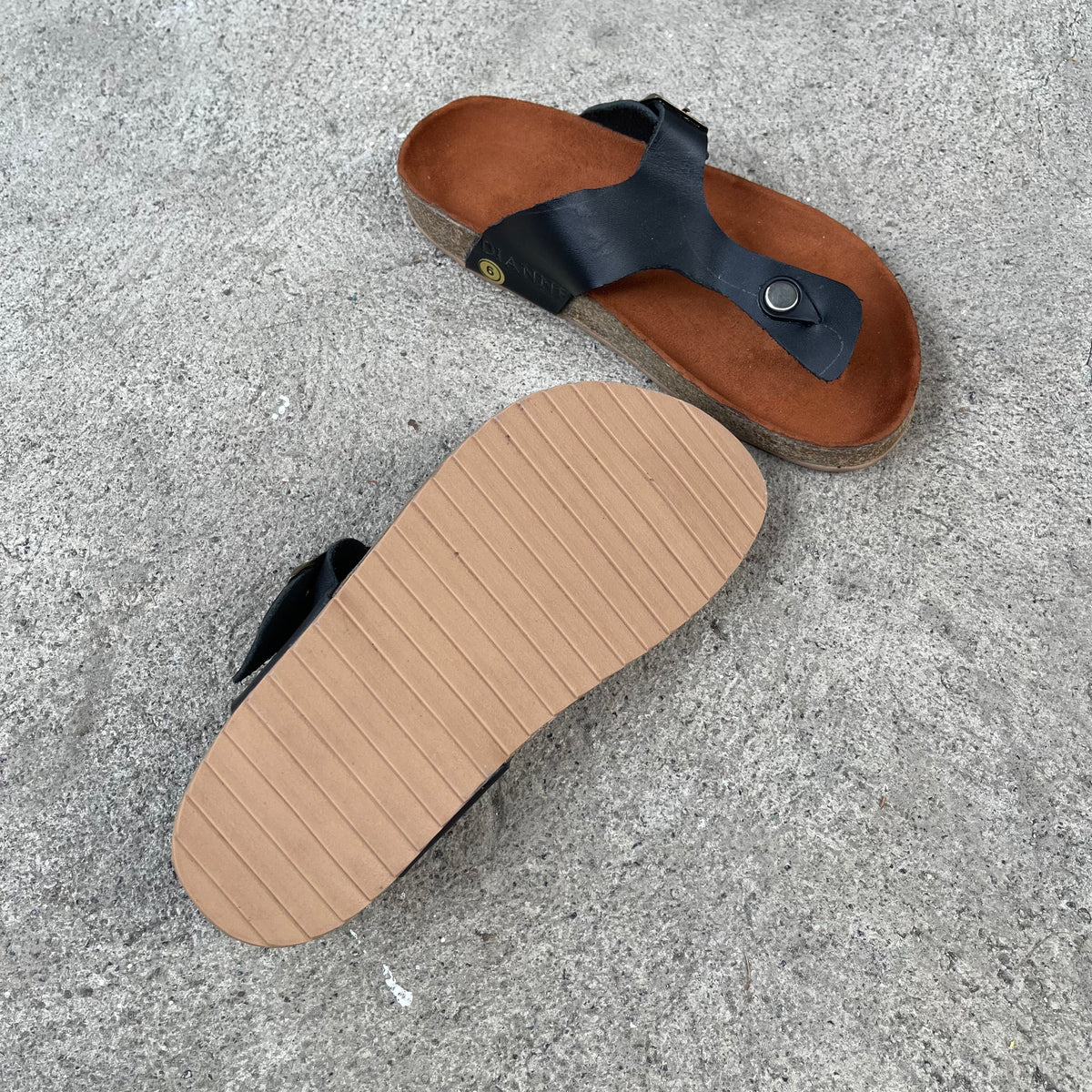 Genuine Leather Cork Slides