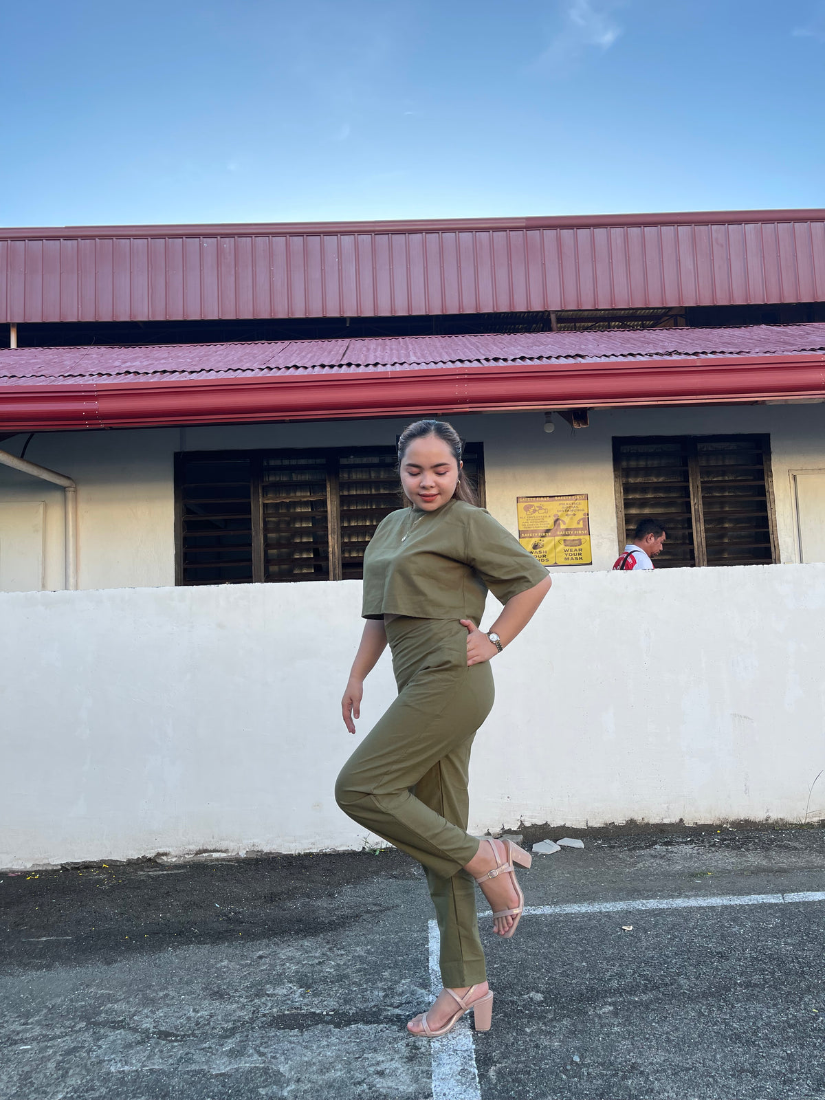 Outfits Liza Linen Army Green