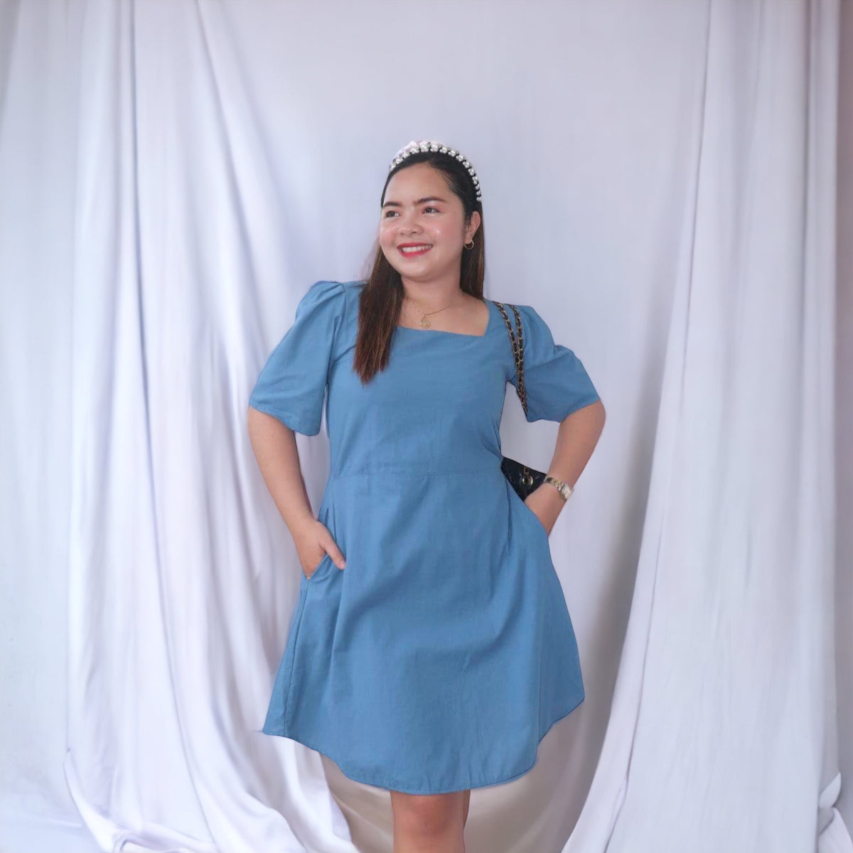 Outfits Debbie Dress Dusty Blue