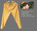 Outfits by Dianne Linen Casual Pants in Mustard