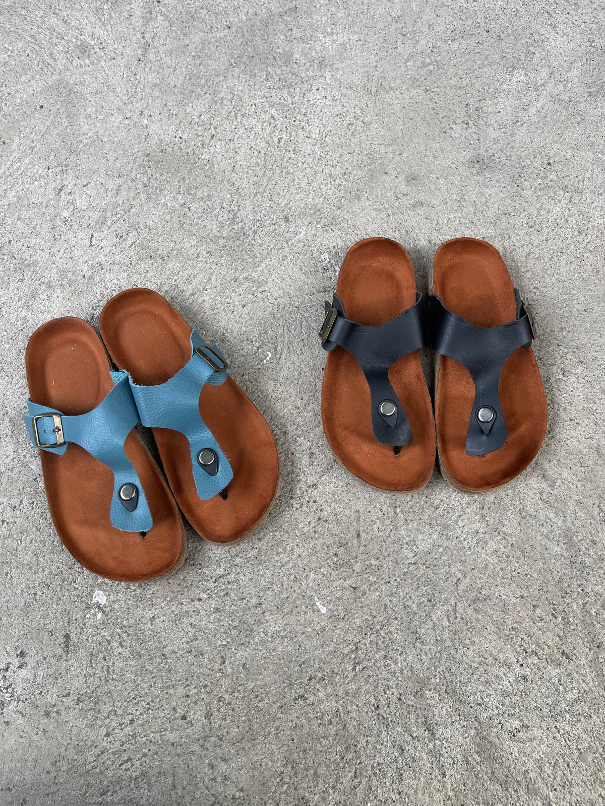 Genuine Leather Cork Slides