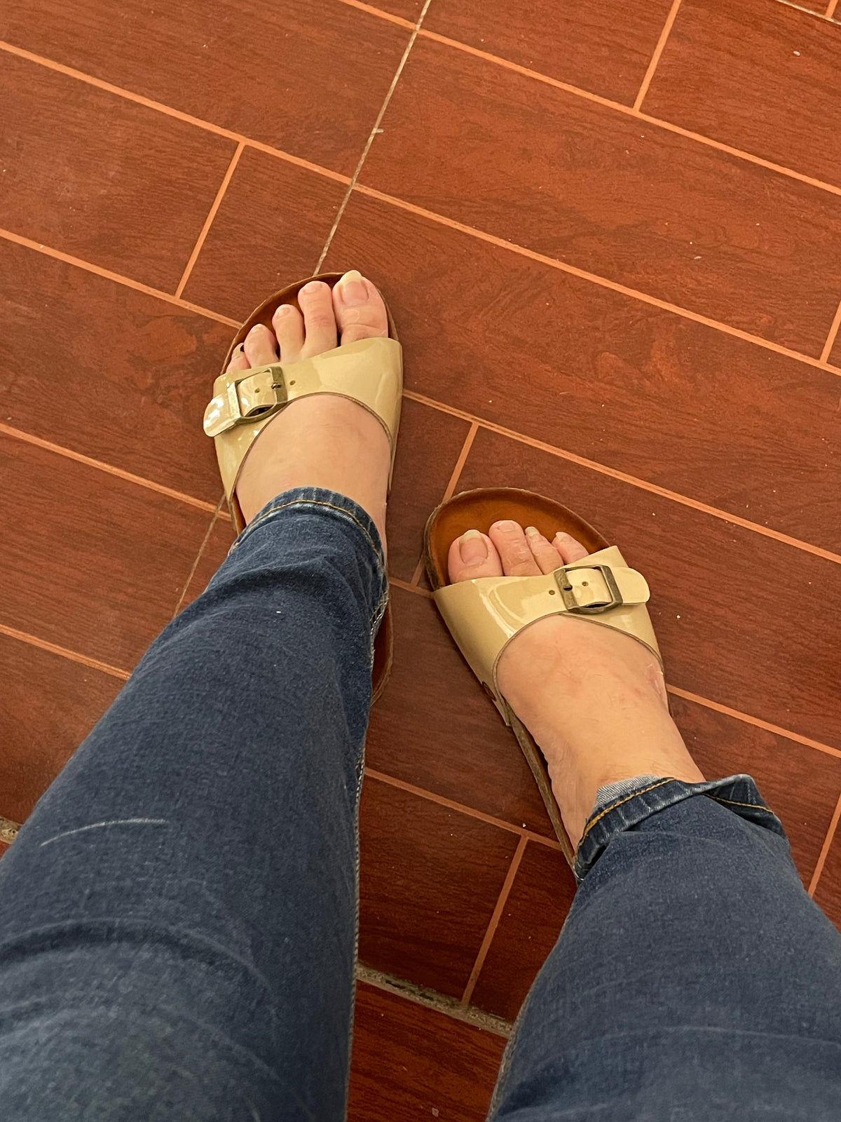 Genuine Leather Cork Slides