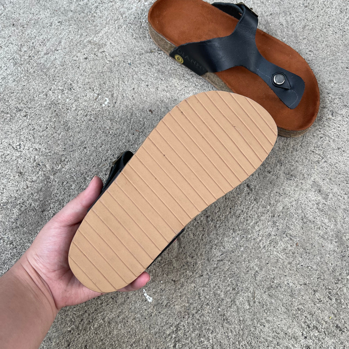 Genuine Leather Cork Slides