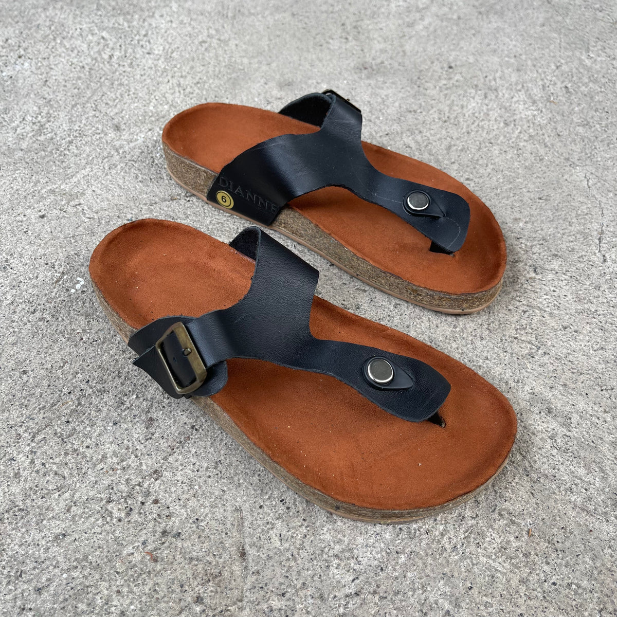 Genuine Leather Cork Slides